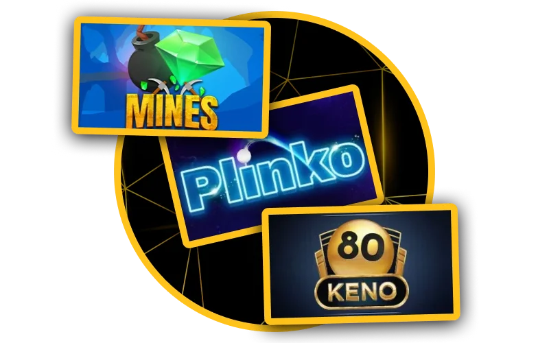 Disfruta de las tragamonedas Mines, Plinko y Keno y gana rápidamente en el casino Melbet.