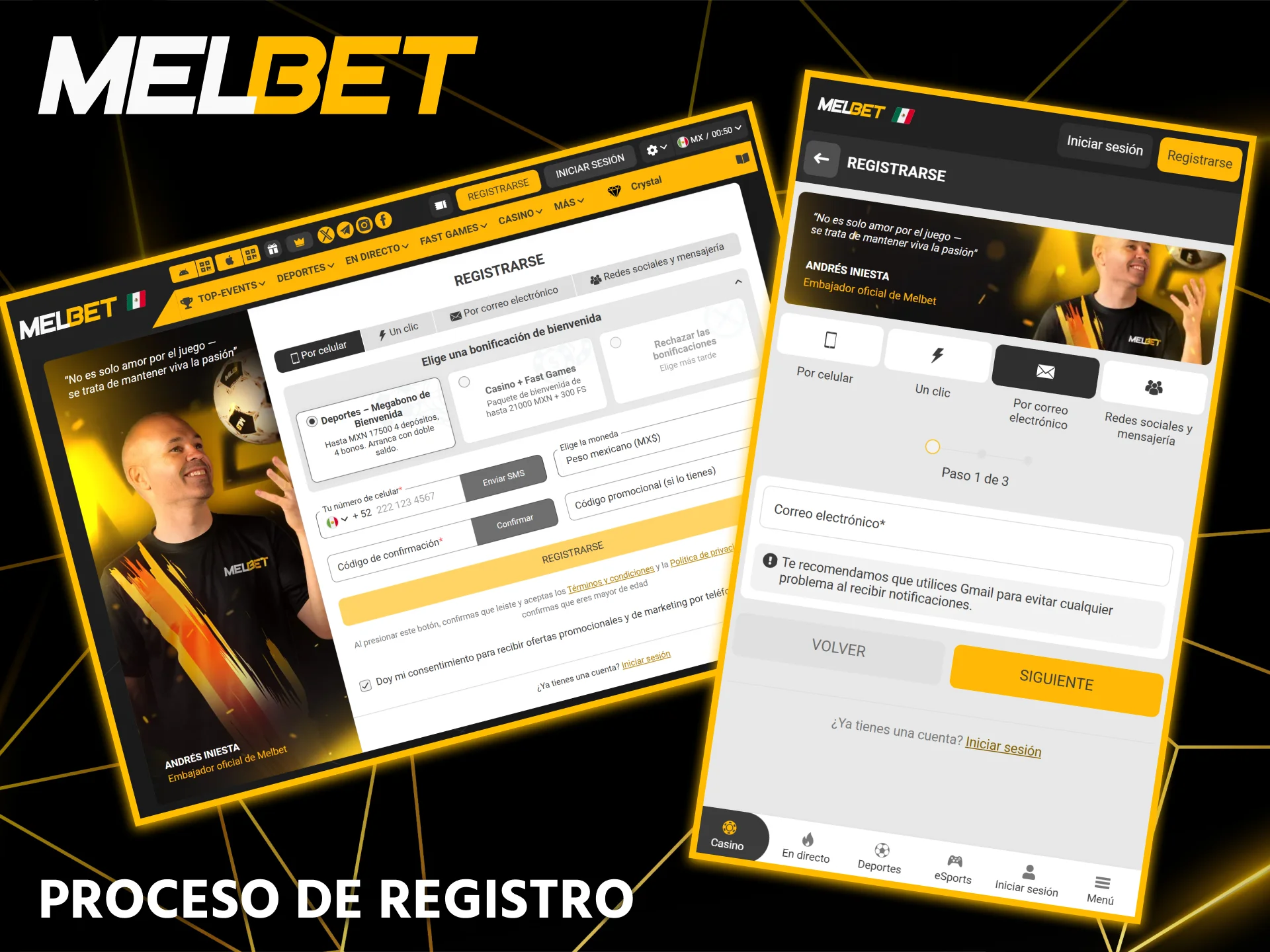 Aprende los sencillos pasos para registrarte en Melbet.