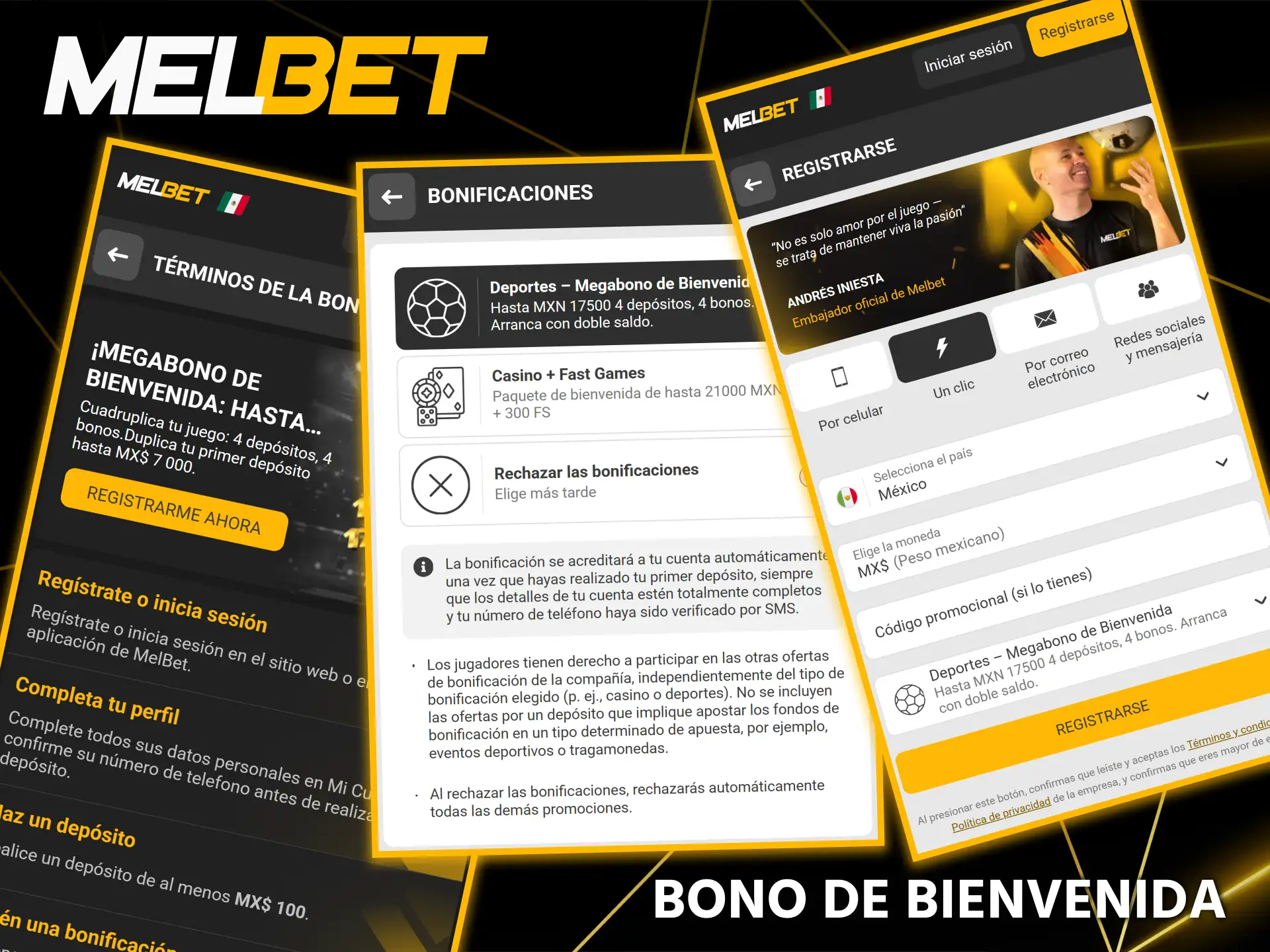 Reclame un generoso Bono de Bienvenida en la aplicación Melbet cuando realice su primer depósito desde su dispositivo móvil.