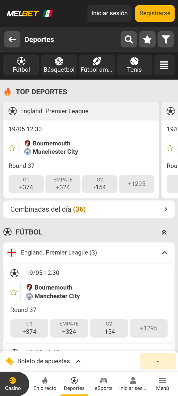 Disfruta de las apuestas deportivas en la aplicación Melbet.