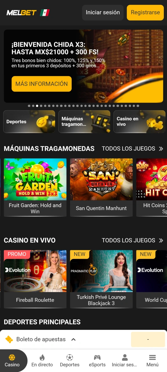 Abra la aplicación Melbet para iniciar la sesión.