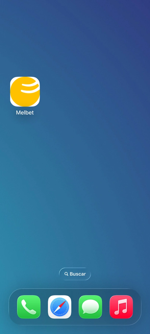 Abra la versión móvil iOS instalada de Melbet.