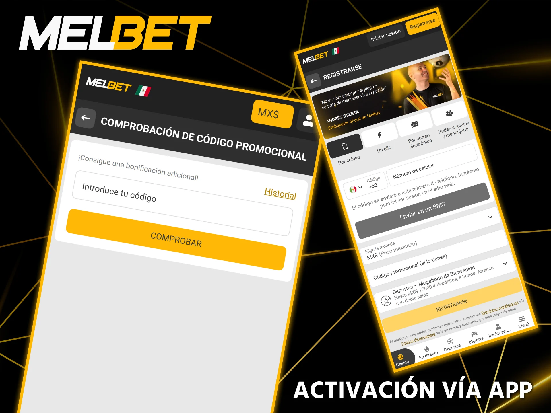 Descubra cómo activar su código promocional a través de la aplicación Melbet.
